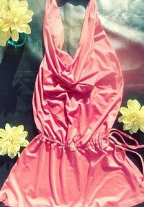 Low back halter dress